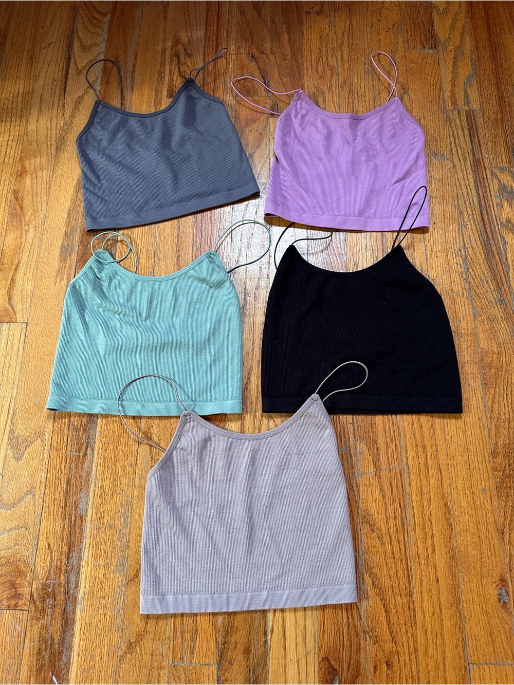 Five Women’s Spaghetti Strap Tank Top - Gray, Lavender, Mint, Black, Taupe